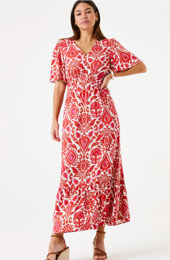 Vestido estampado ruby red Garcia Jeans Vestido estampado ruby red Garcia Jeans